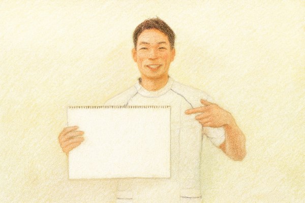 交通事故の施術費の仕組みについて説明する代表施術者のイラスト